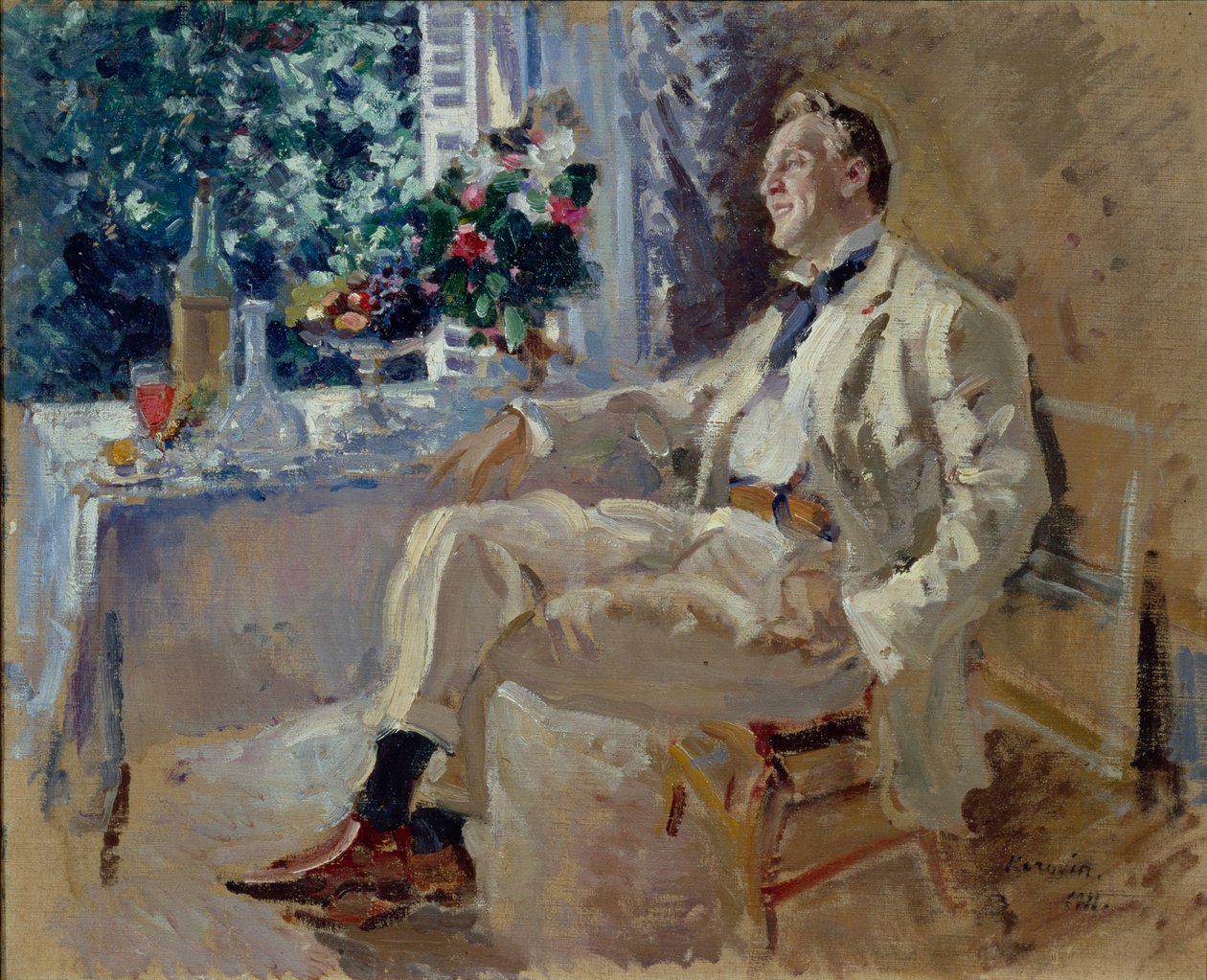 Retrato do cantor Feodor Ivanovich Chaliapin 1873-1938, 1911. de Konstantin Alexeyevich Korovin