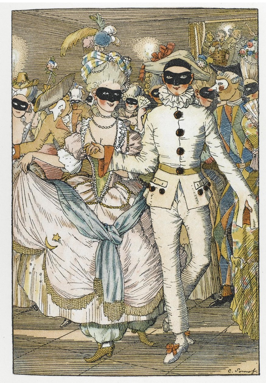 Ilustração para livro O Livro das Marquesas de Konstantin Andreevic Somov