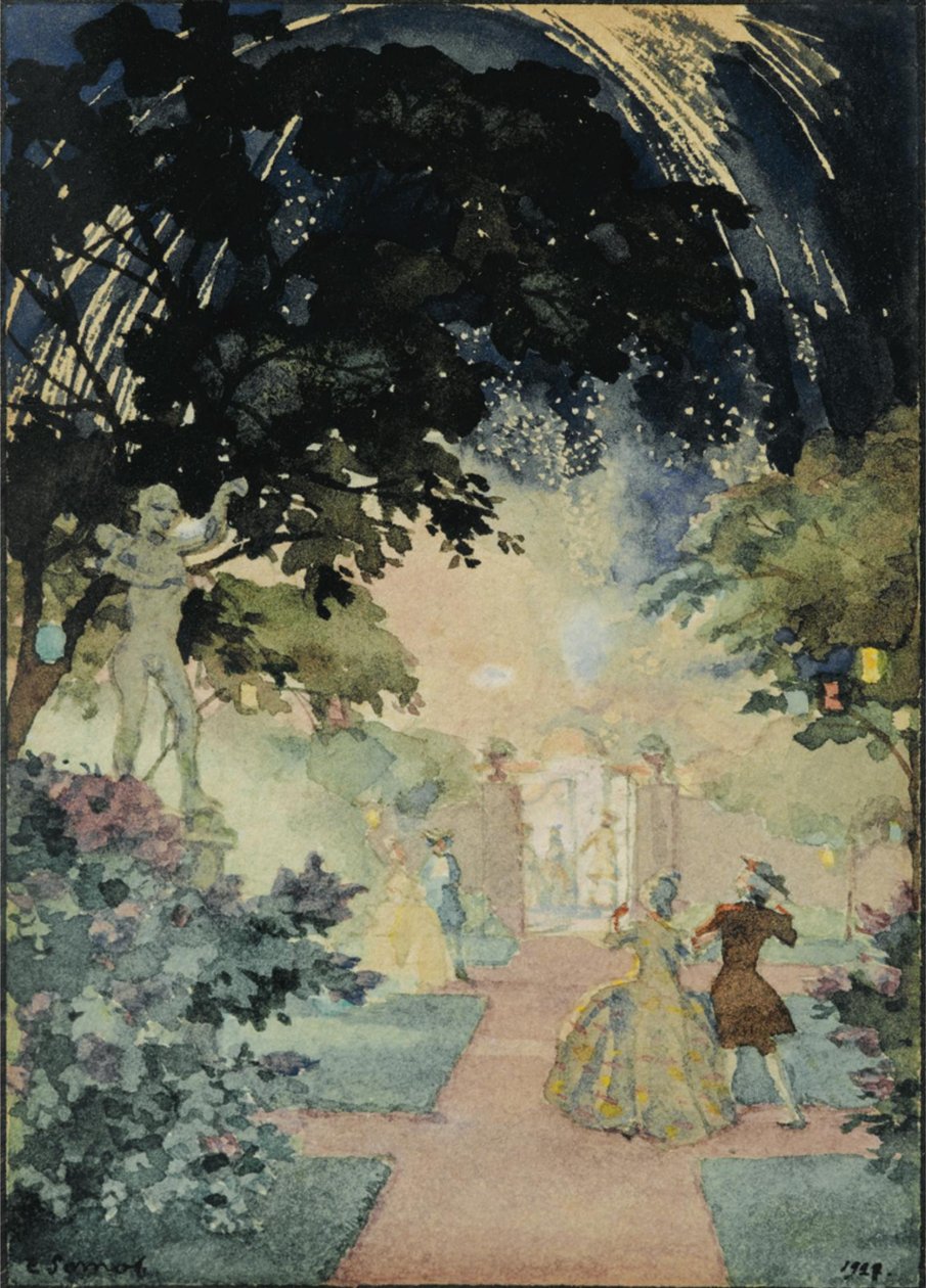 Os fogos de artifício, 1927 de Konstantin Andreevic Somov