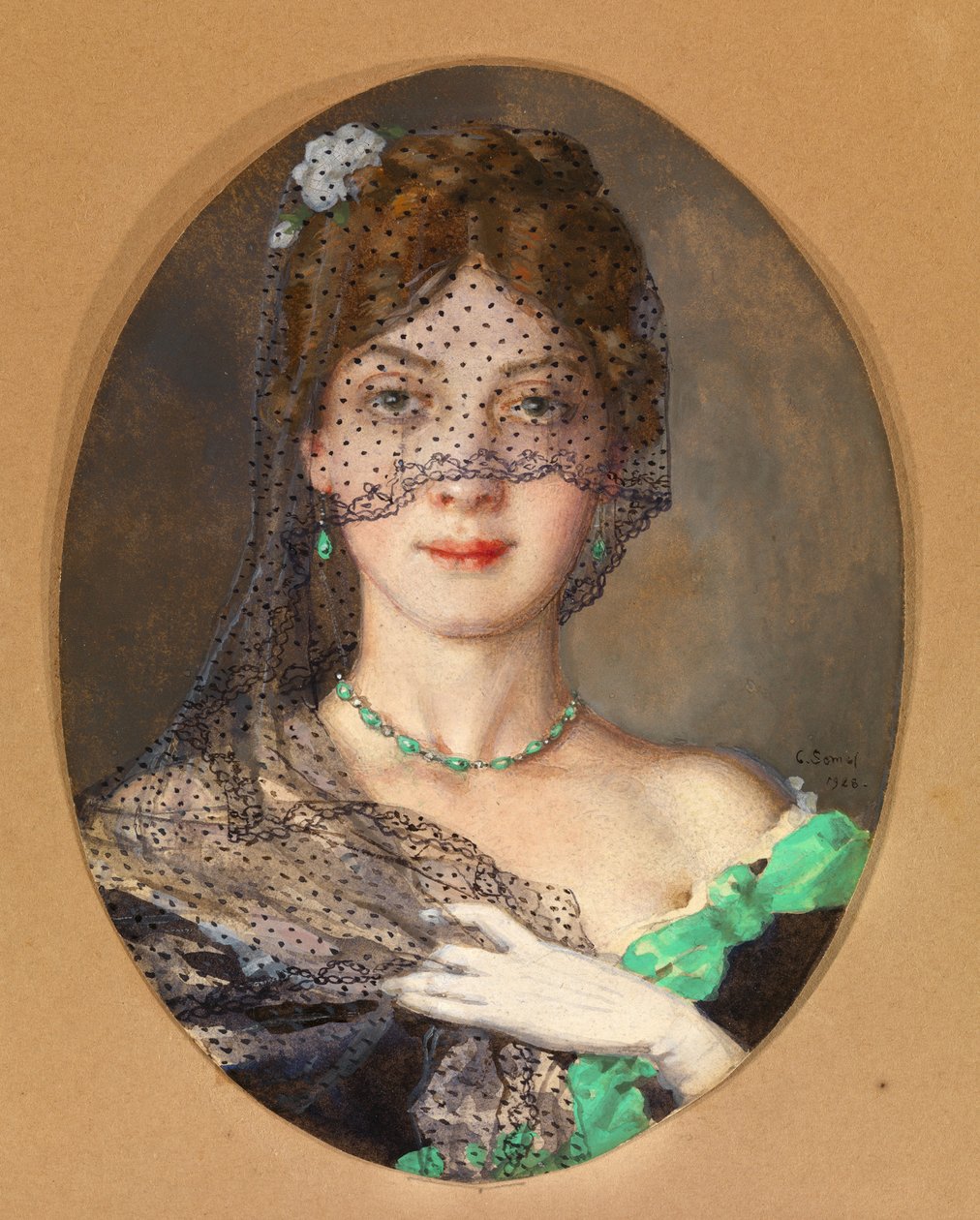 A senhora do véu Manon Lescaut de Konstantin Andreevic Somov