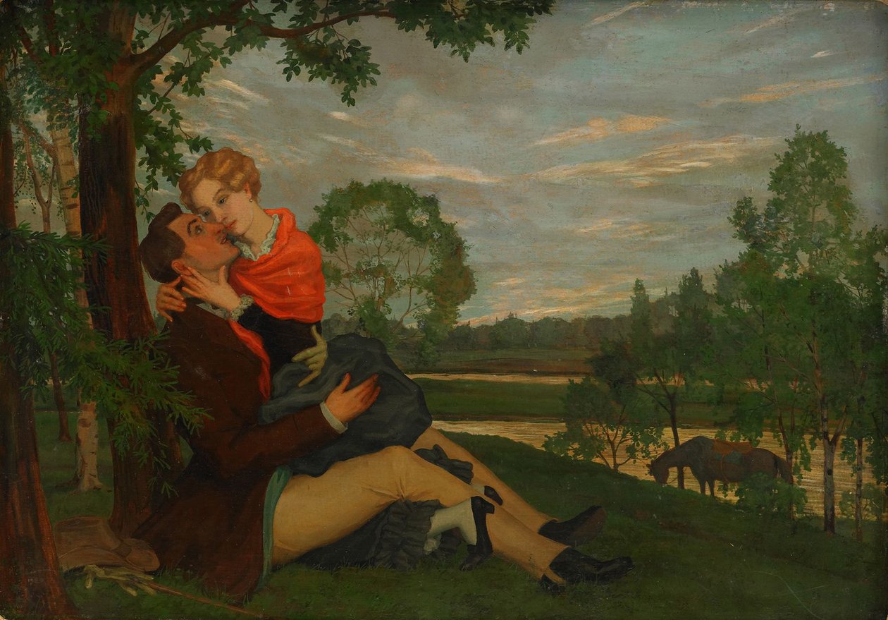 Os Amantes, 1920 de Konstantin Andreevic Somov