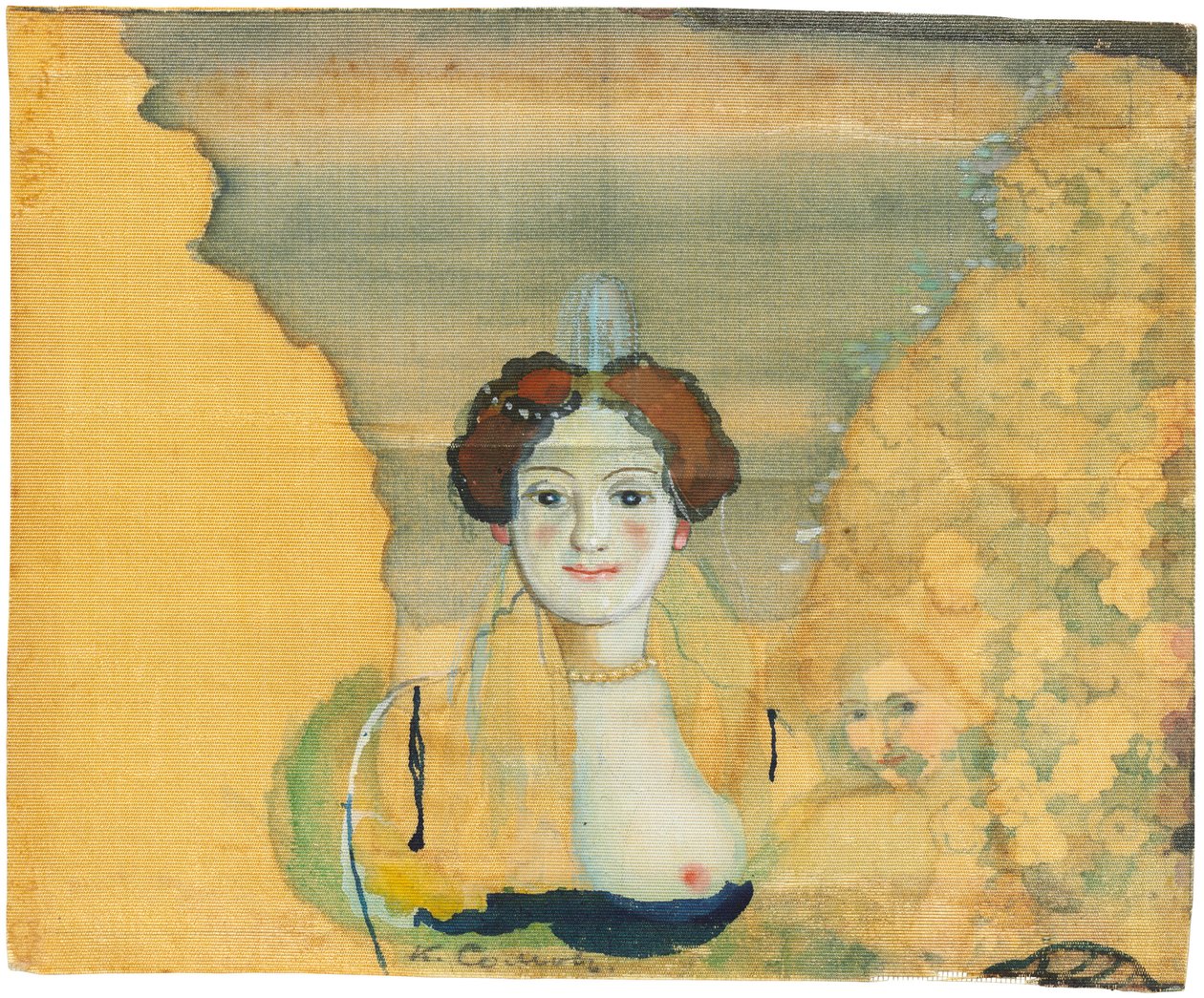 Moça com um jardim além. de Konstantin Andreyevich Somov