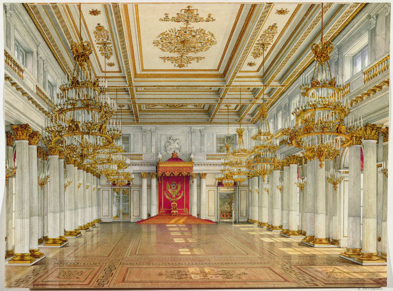 St George&39;s Hall, Palácio de Inverno de Konstantin Andreyevich Ukhtomsky