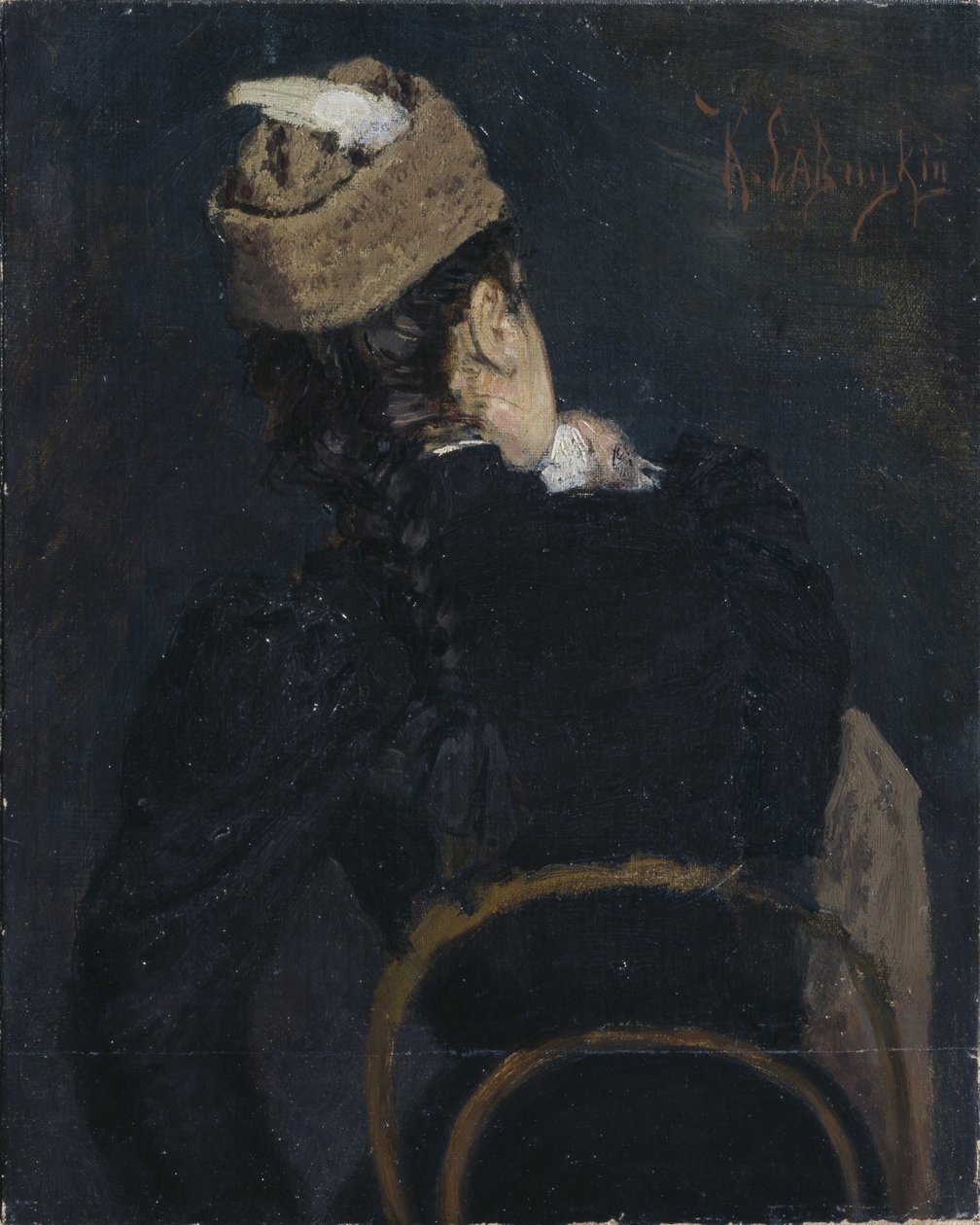 Uma aluna, década de 1890 de Konstantin Apollonovich Savitsky