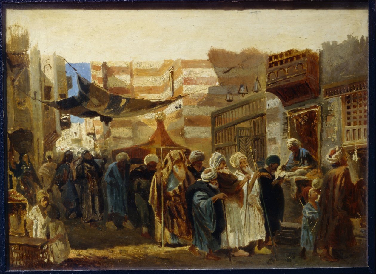 Uma cerimônia fúnebre no Cairo de Konstantin Egorovich Makovsky