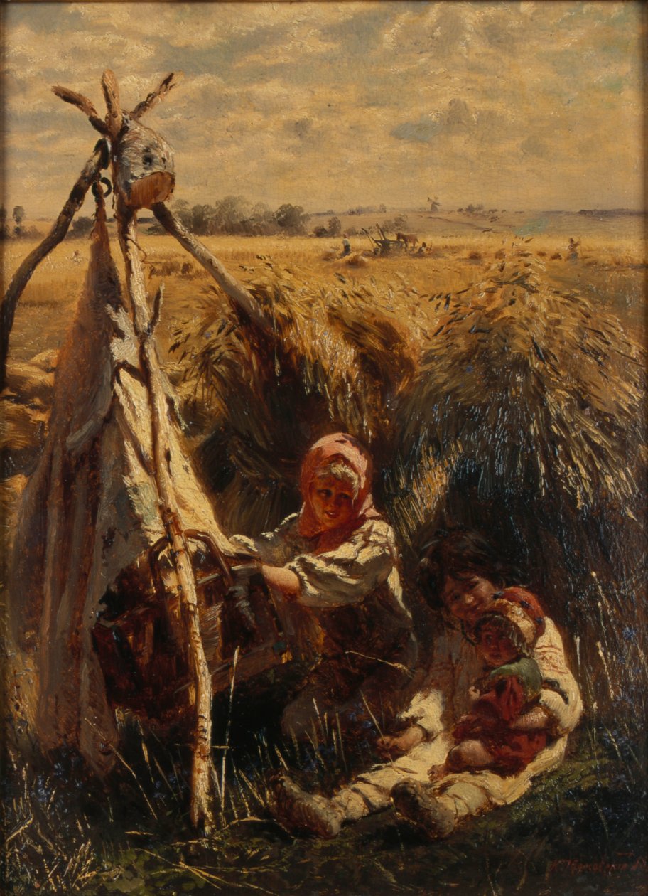 Crianças nos campos, 1870 de Konstantin Egorovich Makovsky