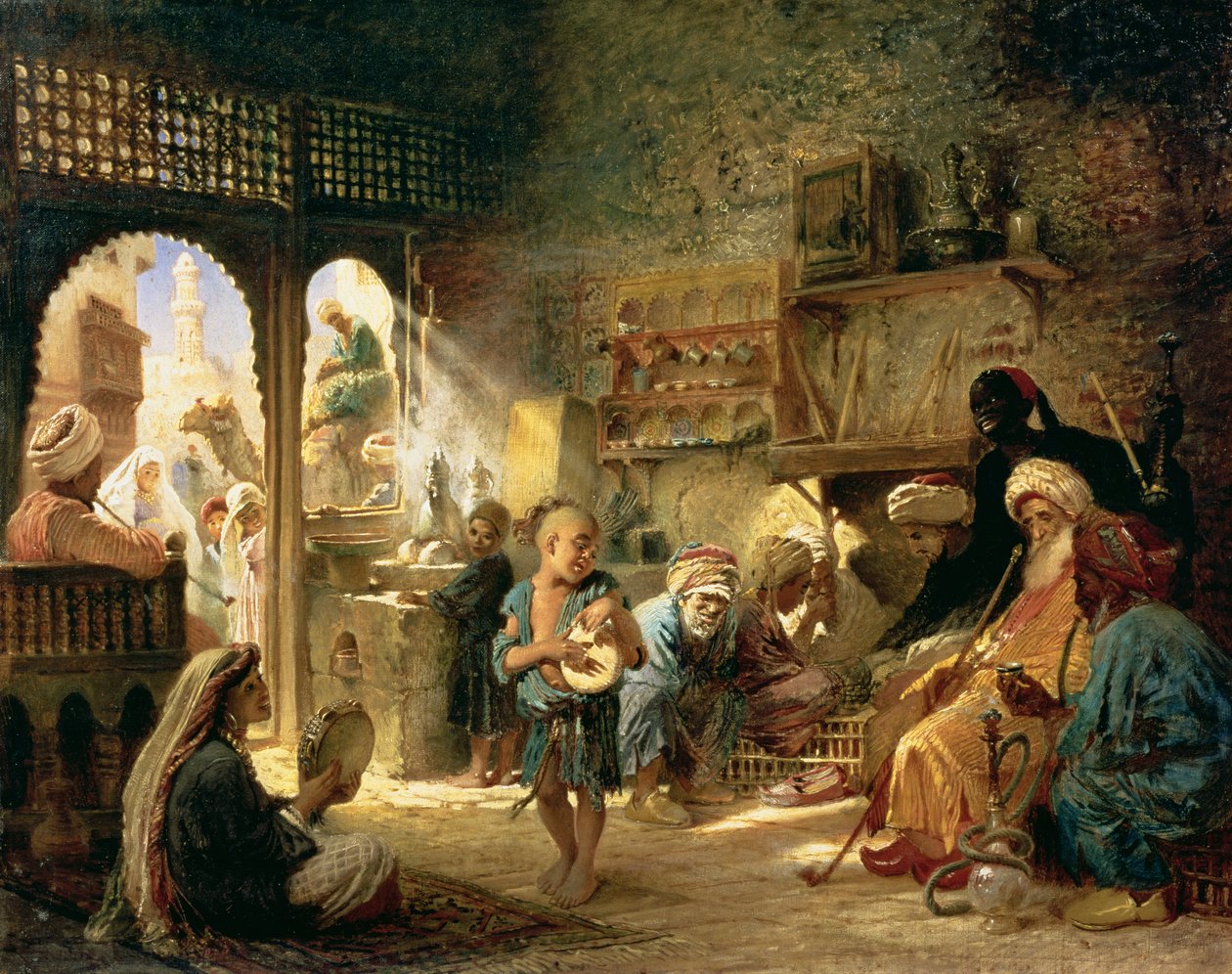 Coffee House no Cairo, década de 1870 de Konstantin Egorovich Makovsky