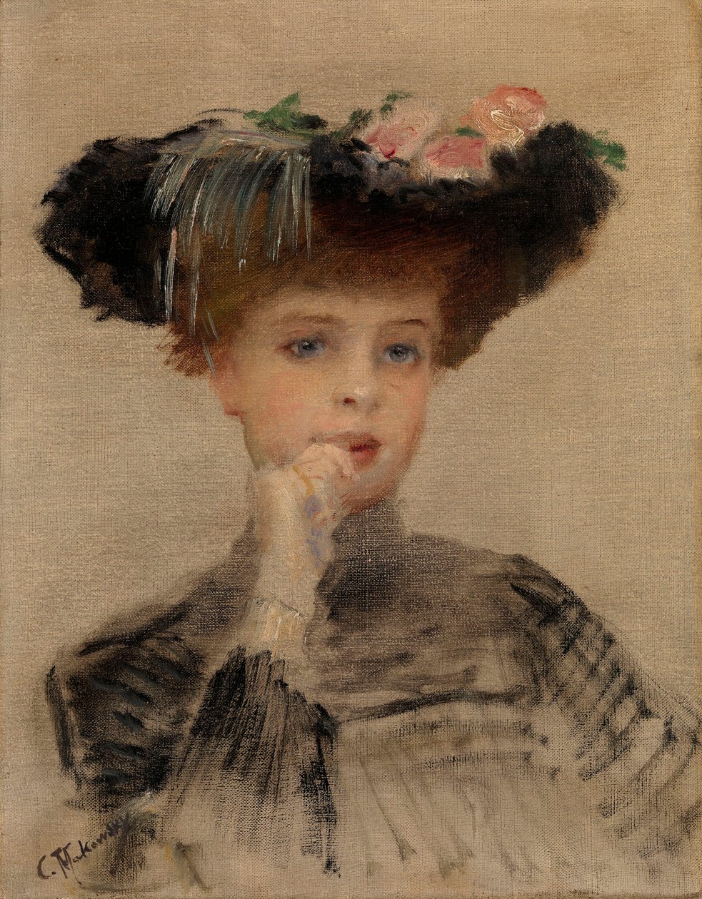 Mode Belle Epoque : ""La Parisienne"" - Pintura de Konstantin Yegorovich Makovsky (Constantin Makovski) (1839-1915) de Konstantin Egorovich Makovsky