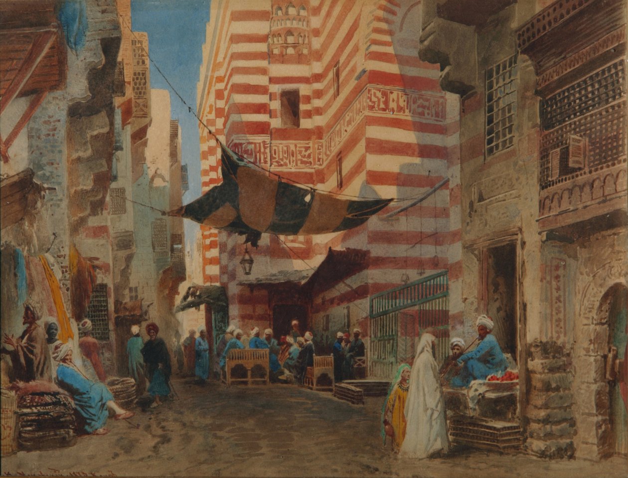 Na rua do Cairo, 1873 de Konstantin Egorovich Makovsky