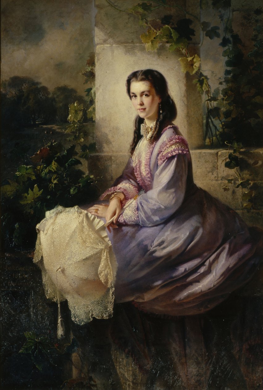Retrato da Condessa SL Stroganov, 1864 de Konstantin Egorovich Makovsky