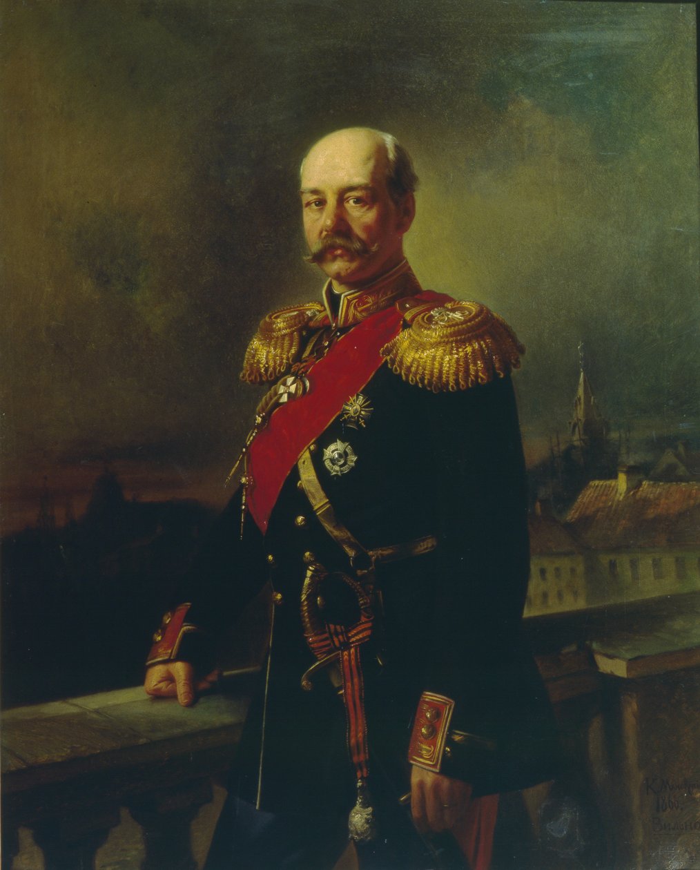 Retrato do general Konstantin Petrovich von Kaufman 1818-1882, 1866 de Konstantin Egorovich Makovsky