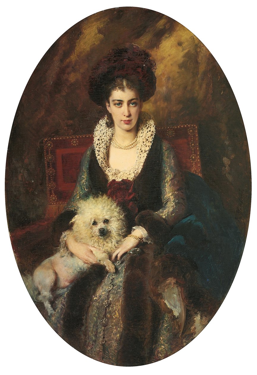 Retrato da esposa do artista, Maria Alekseevna Makovskaya de Konstantin Egorovich Makovsky
