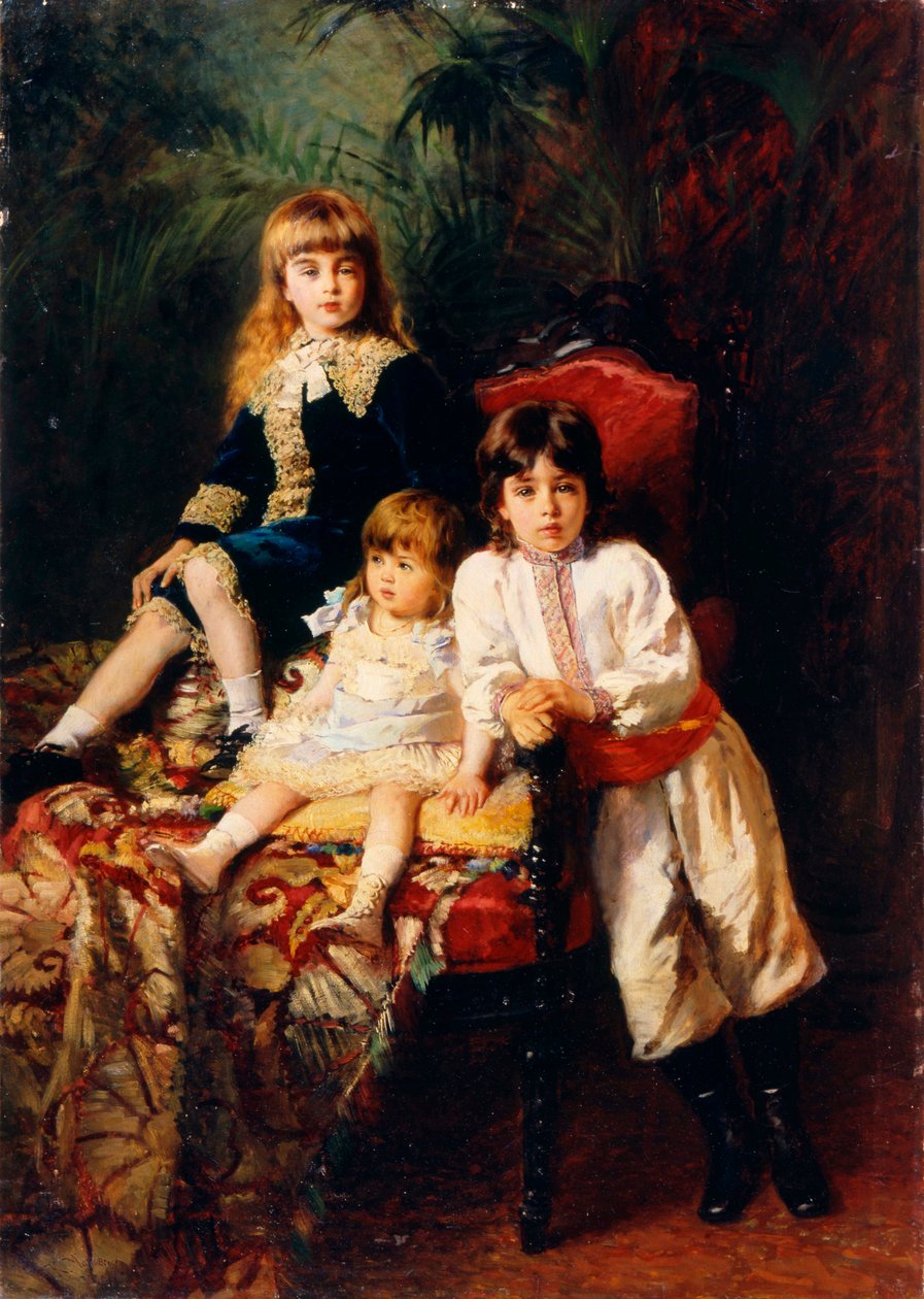 As crianças Balashovs, 1880 de Konstantin Egorovich Makovsky