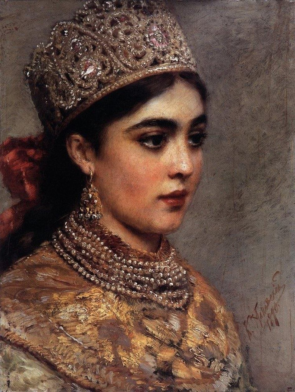 A Mulher Boyar, 1890 de Konstantin Egorovich Makovsky