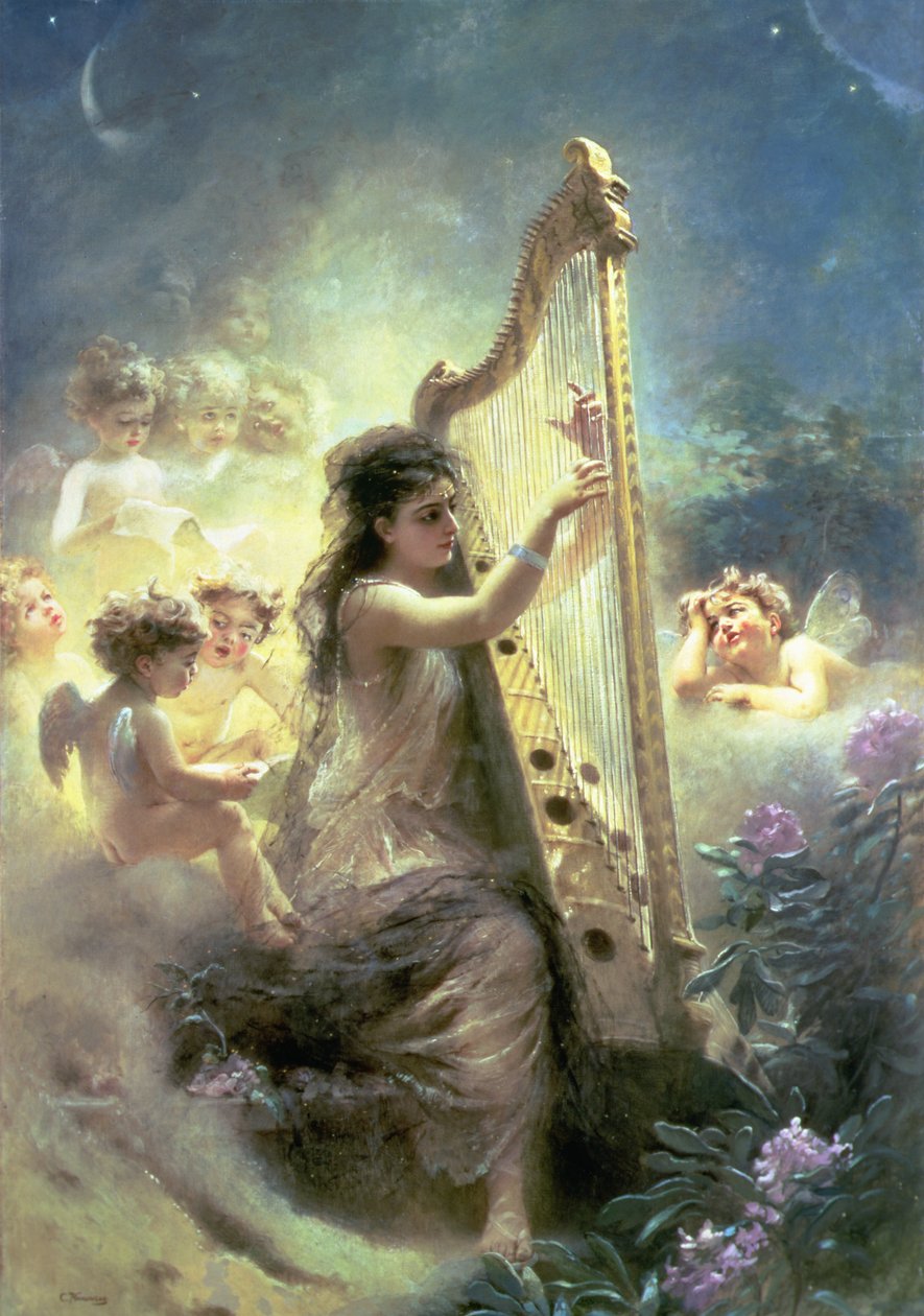 O Alimento do Amor (óleo sobre tela) de Konstantin Egorovich Makovsky