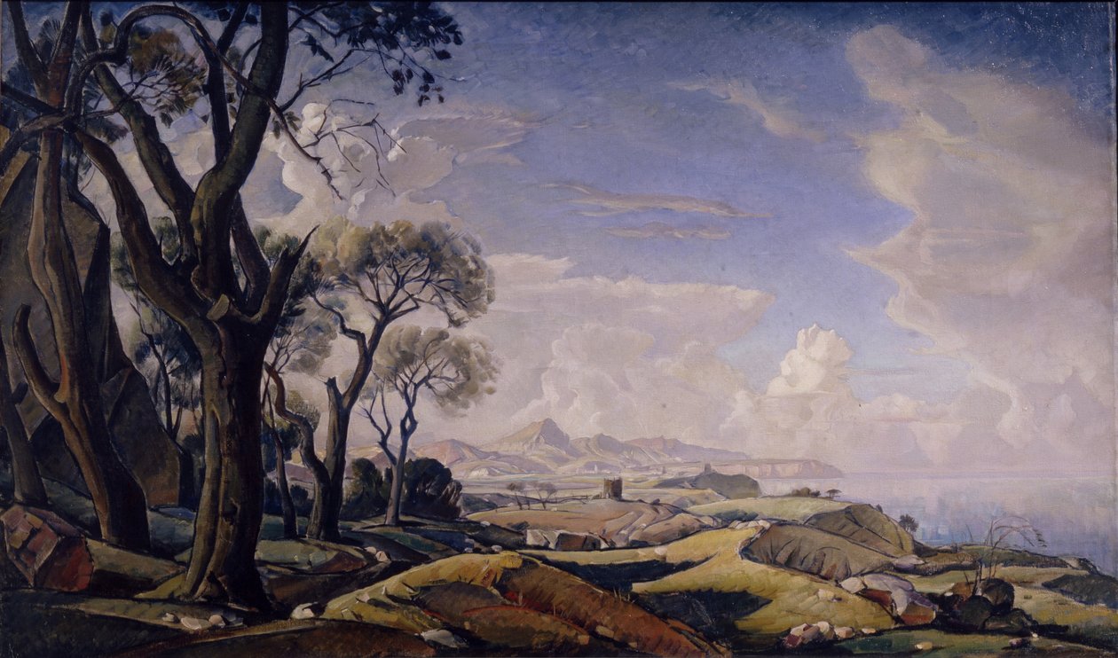 Paisagem com árvores, 1927 de Konstantin Fyodorovich Bogayevsky