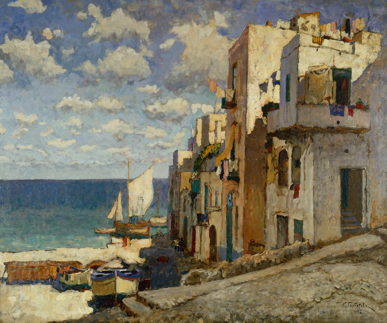 Estrada dos Pescadores, Capri de Konstantin Ivanovich Gorbatov