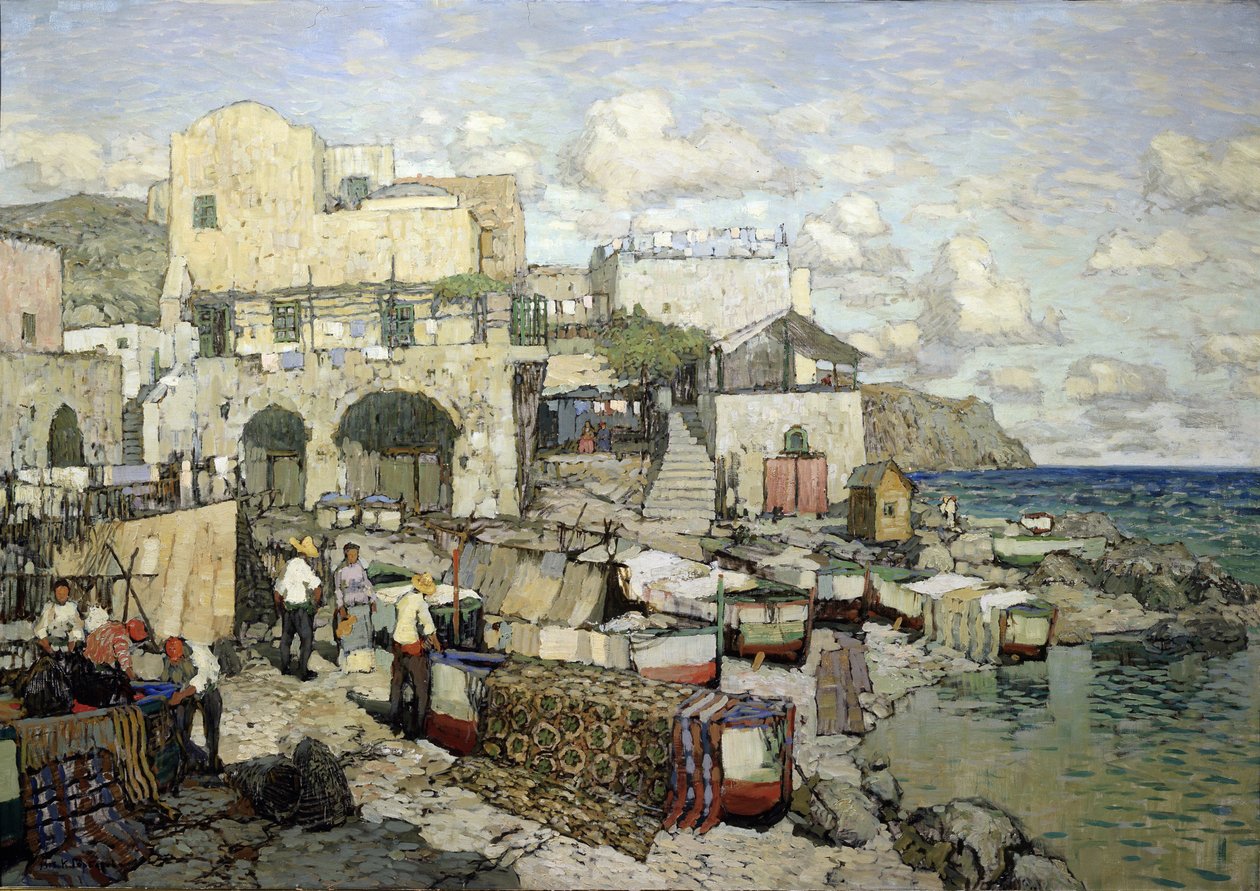 Vista da ilha de Capri de Konstantin Ivanovich Gorbatov