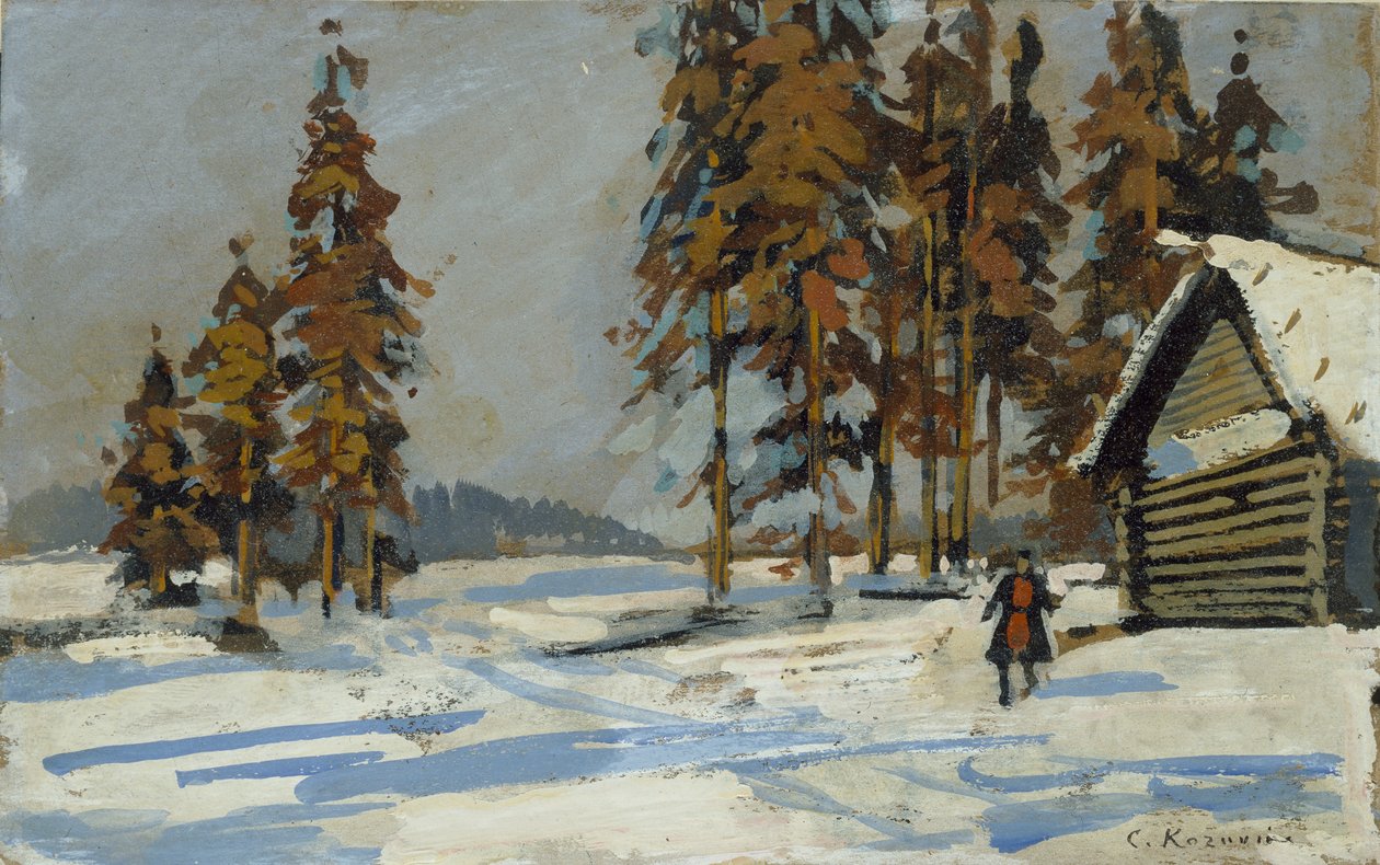 Paisagem de Inverno, início do século XX de Konstantin Korovin