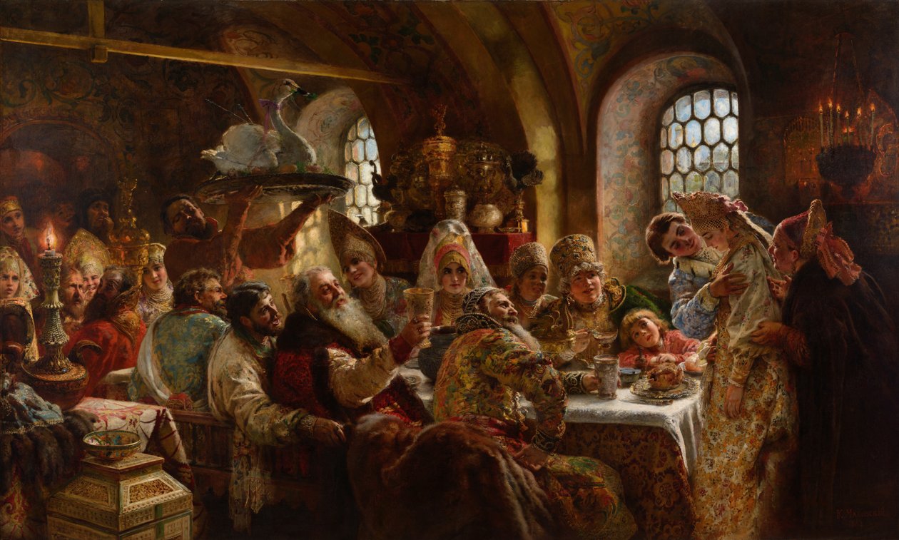 Uma Festa de Casamento Boyar de Konstantin Makovsky