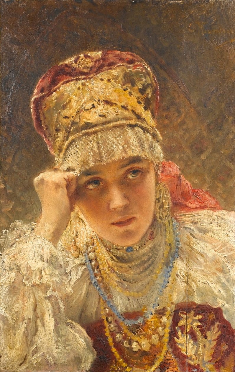 Uma jovem boyarina de Konstantin Makovsky