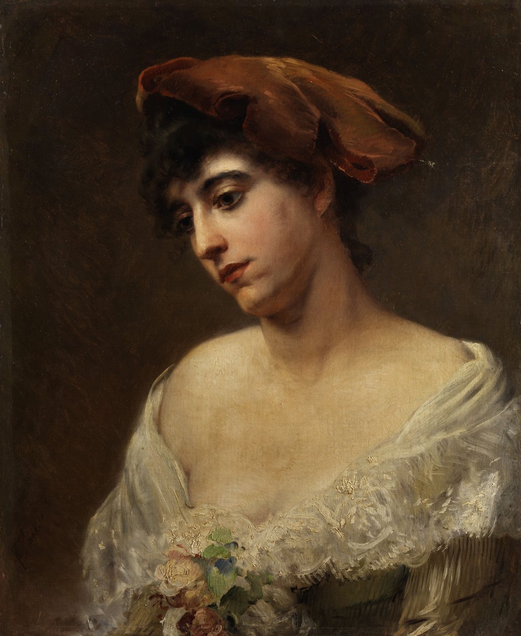 Konstantin Makovsky Retrato de uma jovem senhora de Konstantin Makovsky