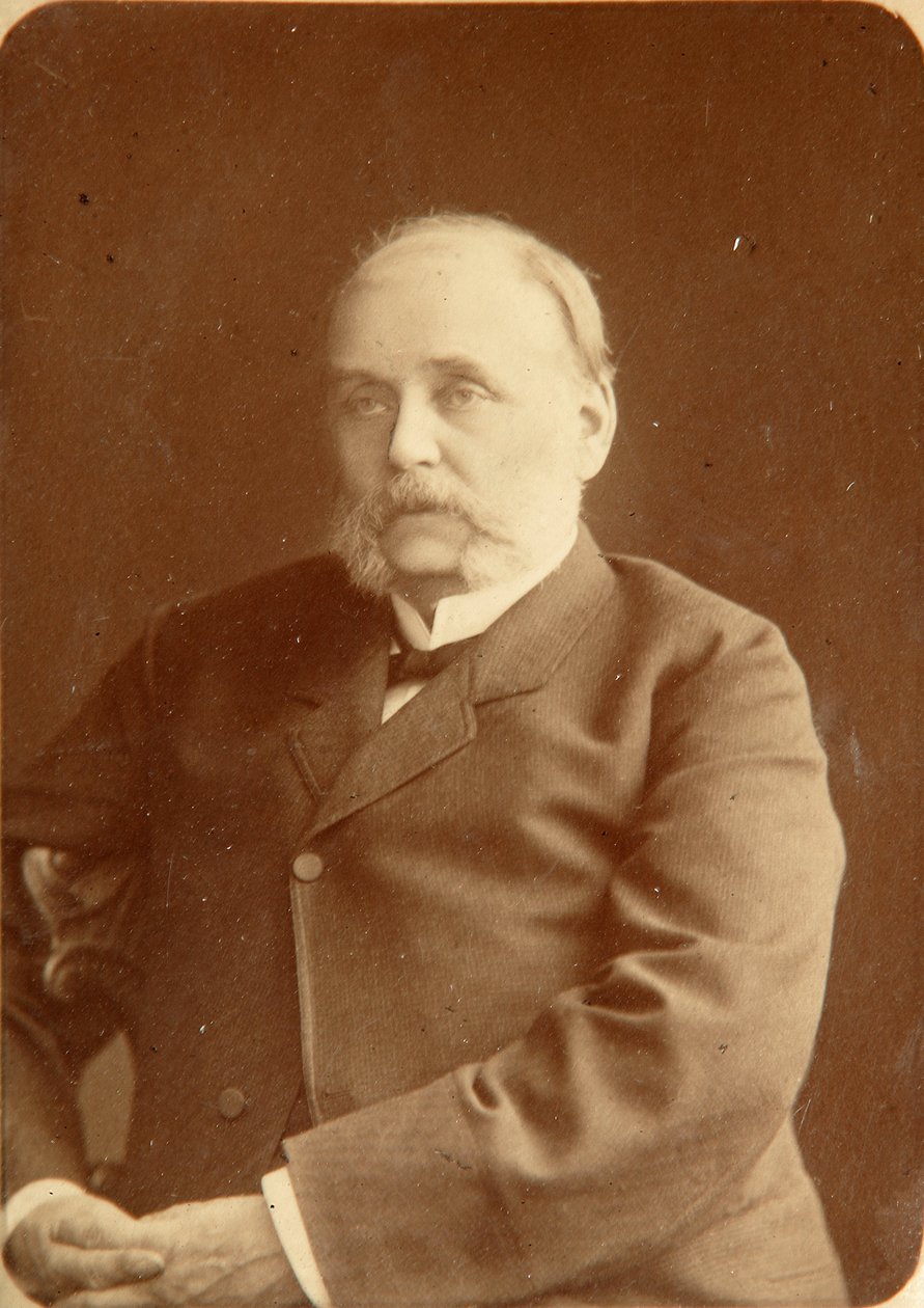 Retrato do autor Ivan Alexandrovich Goncharov (Ivan Alexandrovitch Gontcharov) (1812-1891). Albumina Foto por Konstantin Schapiro (1839-1900) de Konstantin Schapiro