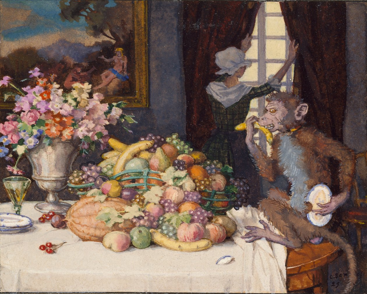 Macaco Ganancioso, 1929 de Konstantin Somov