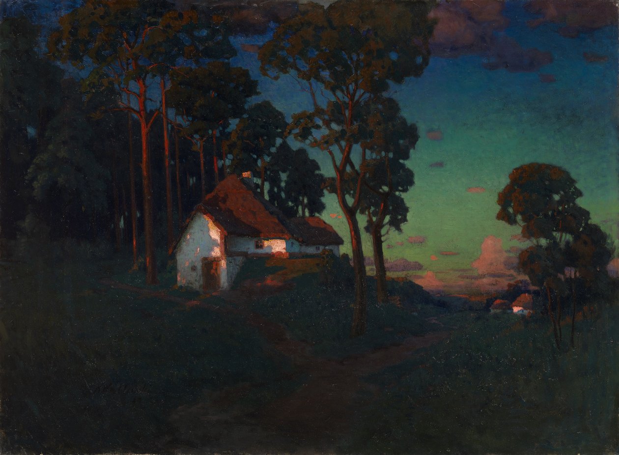 Vila ao pôr do sol, 1923 de Konstantin Wroblewski