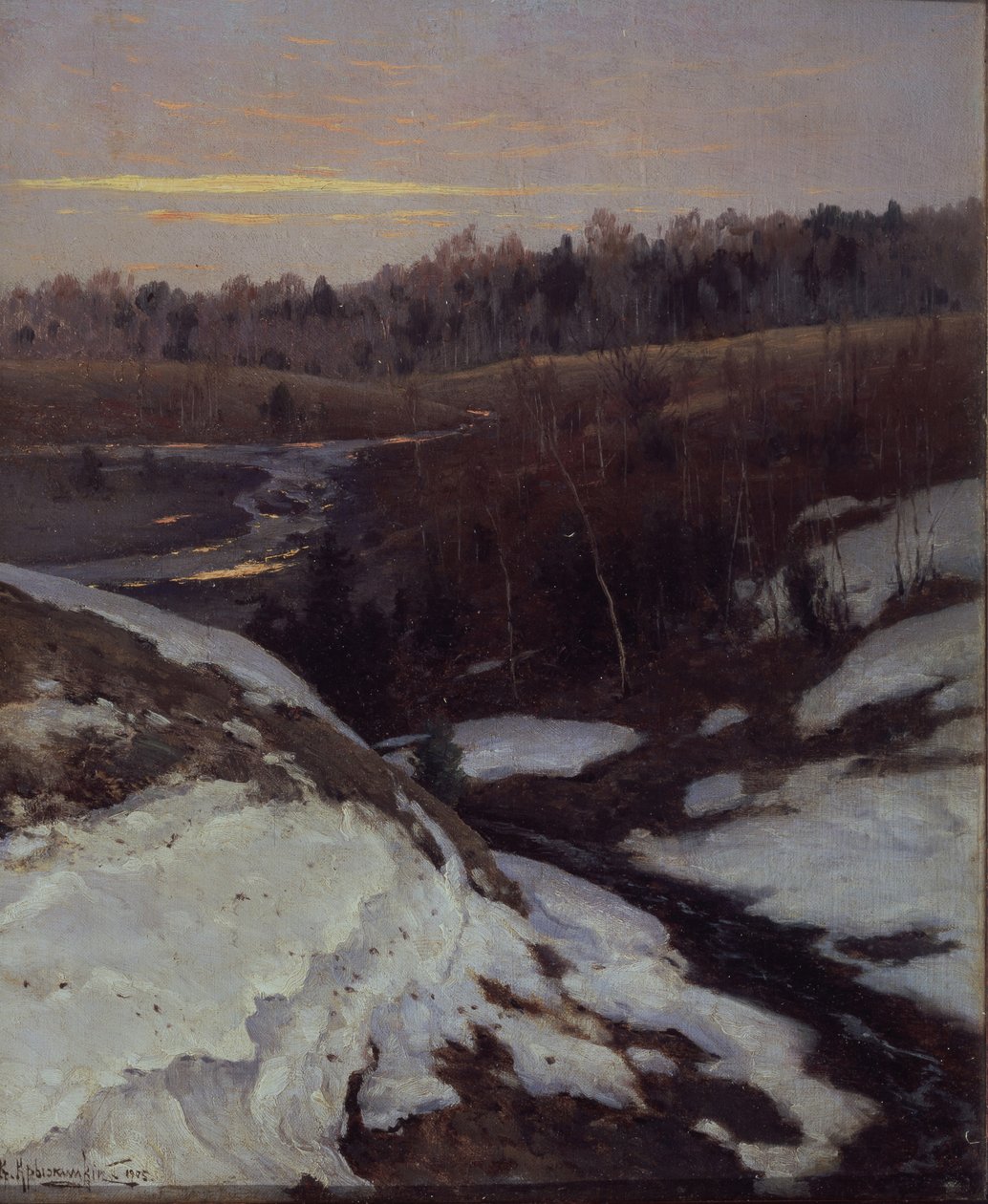 Início da primavera de 1905 de Konstantin Yakovlevich Kryzhitsky