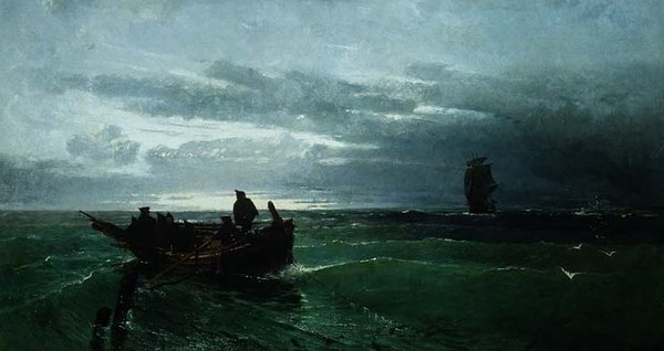 Números em um barco a remo ao largo de Konstantinos Bolanchi