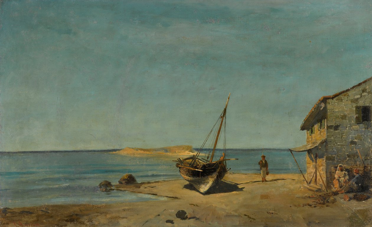 A casa do pescador na praia de Konstantinos Volanakis