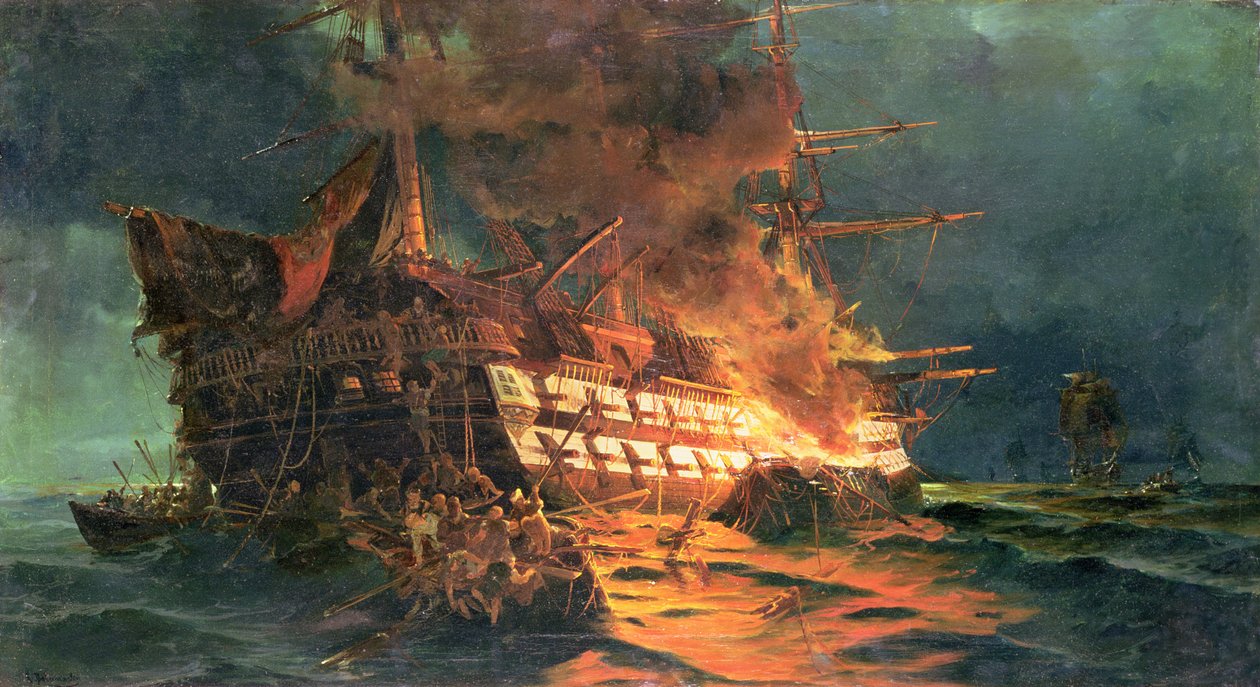 A perda do Ajax, fora de Janissary do cabo de Konstantinos or Constantin Bolanachi