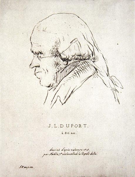 Jean-Louis Duport aos 80 anos (1749-1819) (gravura) de Korblin (after)