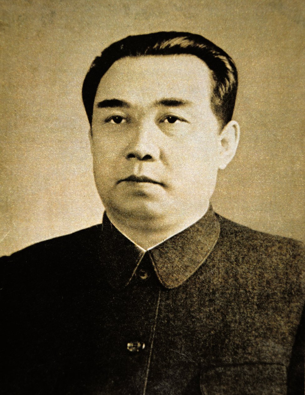 Kim Il Sung (fotografia a preto e branco) de Korean Photographer