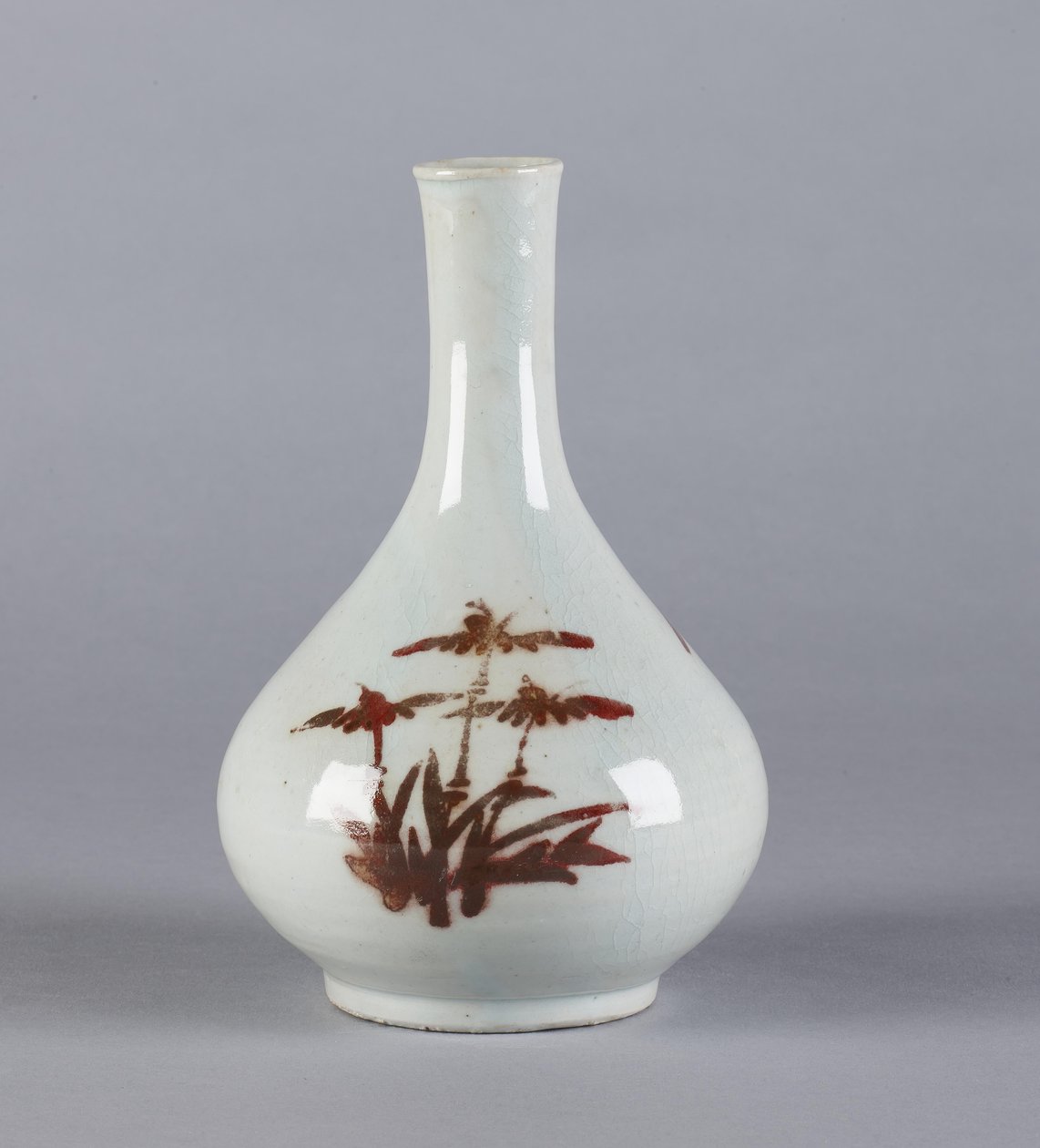 Garrafa com design floral, dinastia Yi (cerâmica) de Korean School