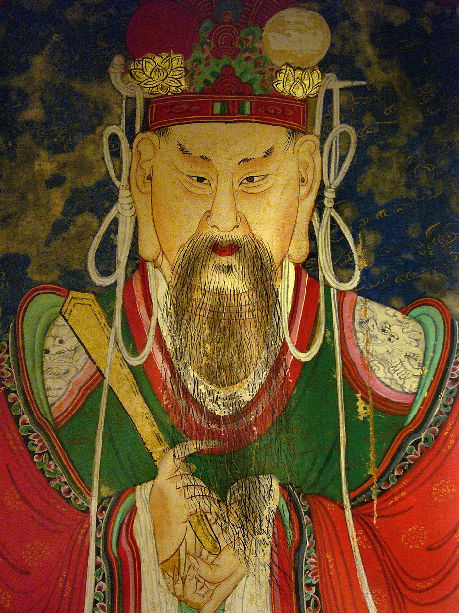 Detalhe, retrato do décimo rei (Yeonsangun de Korean School