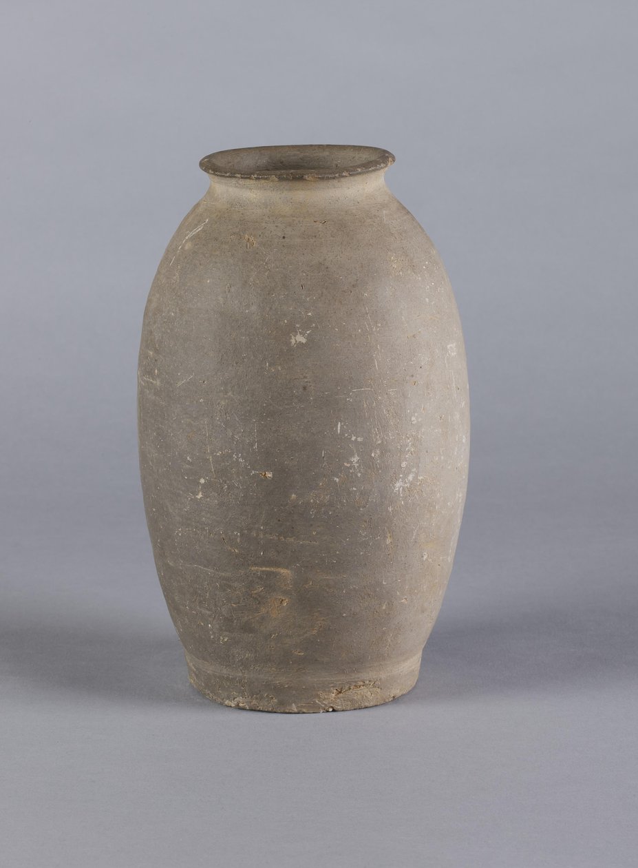 Jar, dinastia Silla, 55 aC-935 (grês) de Korean School