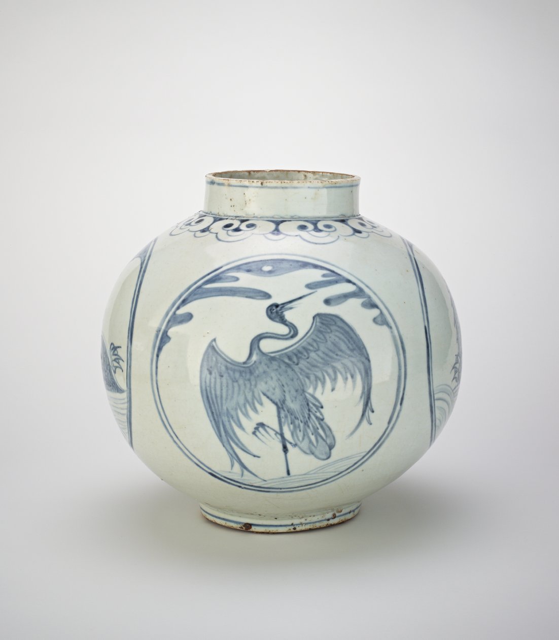 Jarra com desenhos de tartarugas e guindastes, século 19 de Korean School