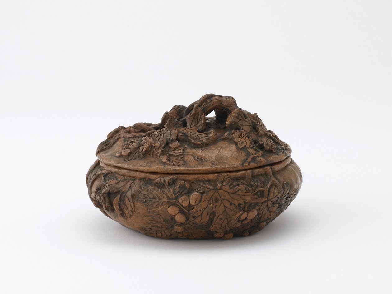 Caixa circular, Tóquio, era Meiji, c.1878-86 (cerâmica) de Koren