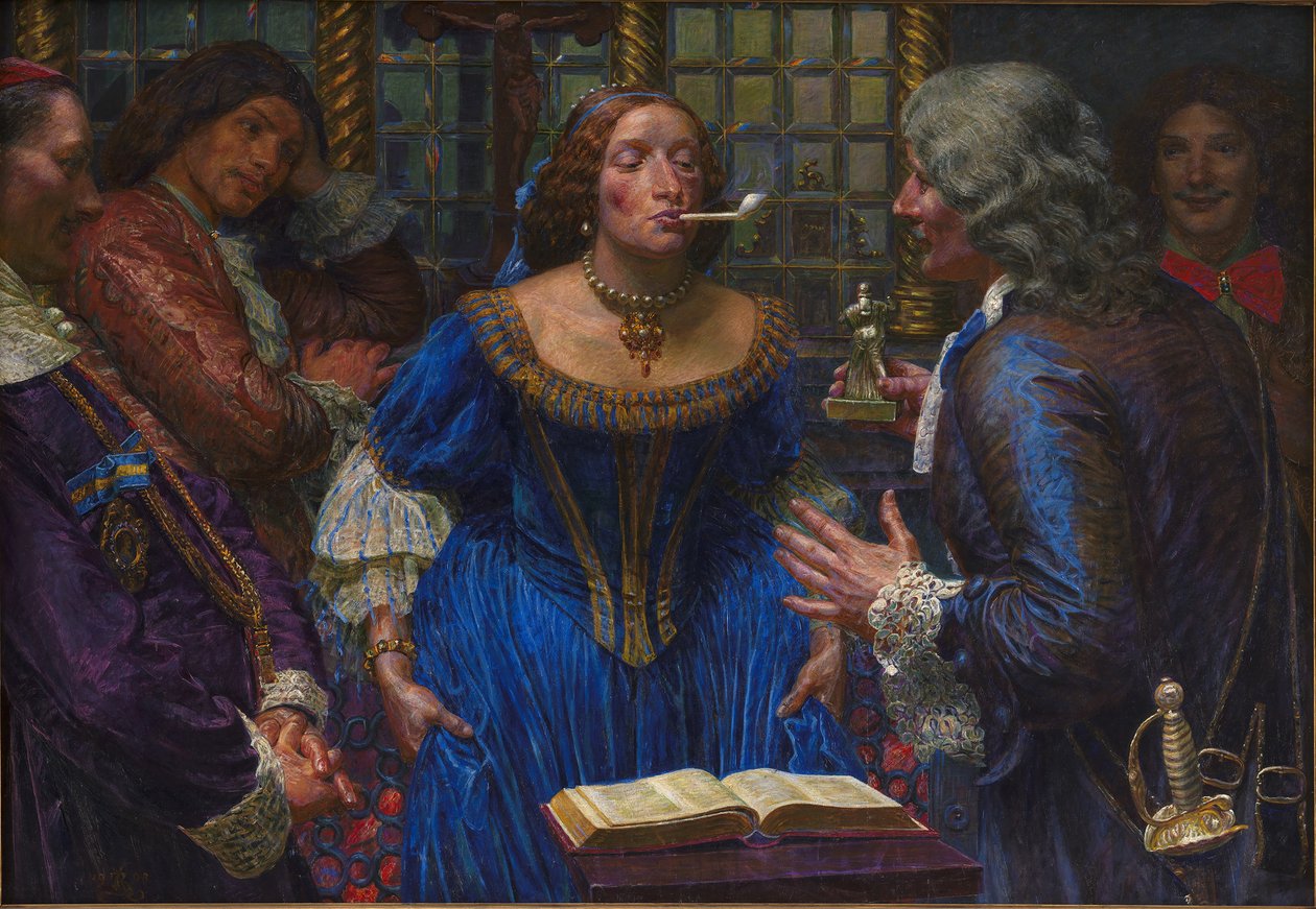 Rainha Cristina da Suécia no Palazzo Corsini, 1908. de Kristian Zahrtmann