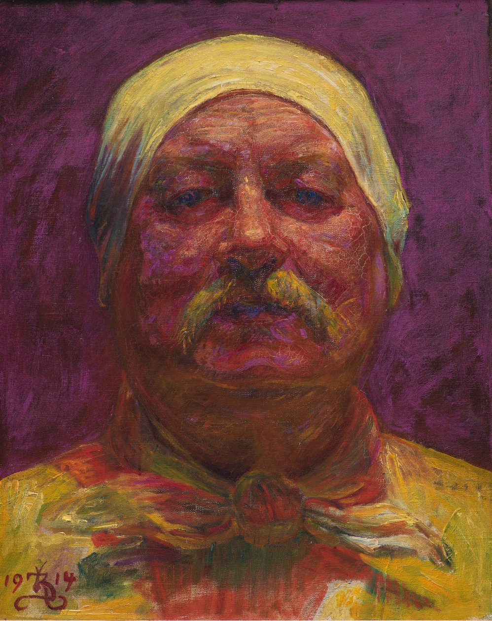 Autorretrato por Lamplight de Kristian Zahrtmann