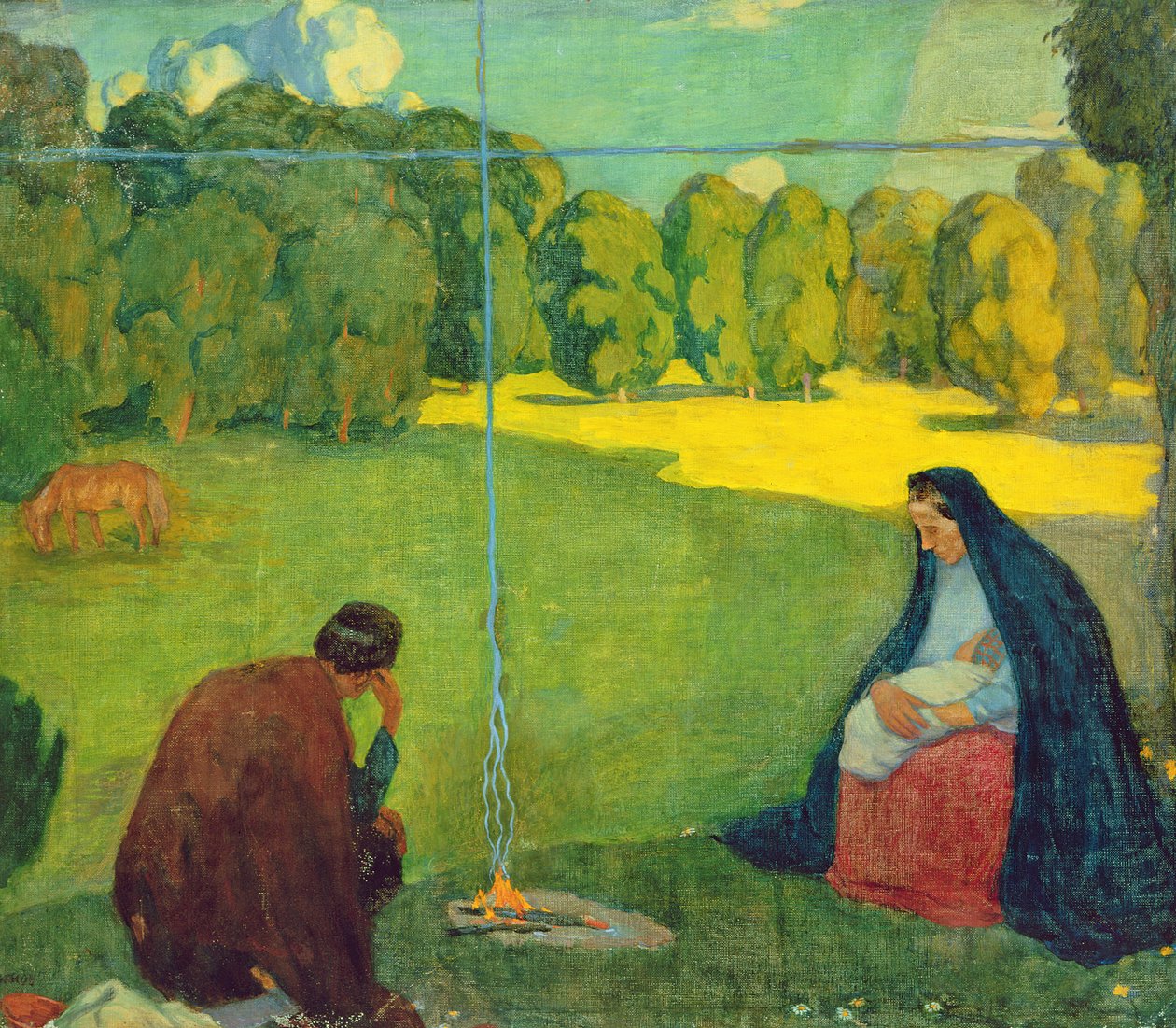 Descanse durante a viagem, c.1905 de Kristjan Raud