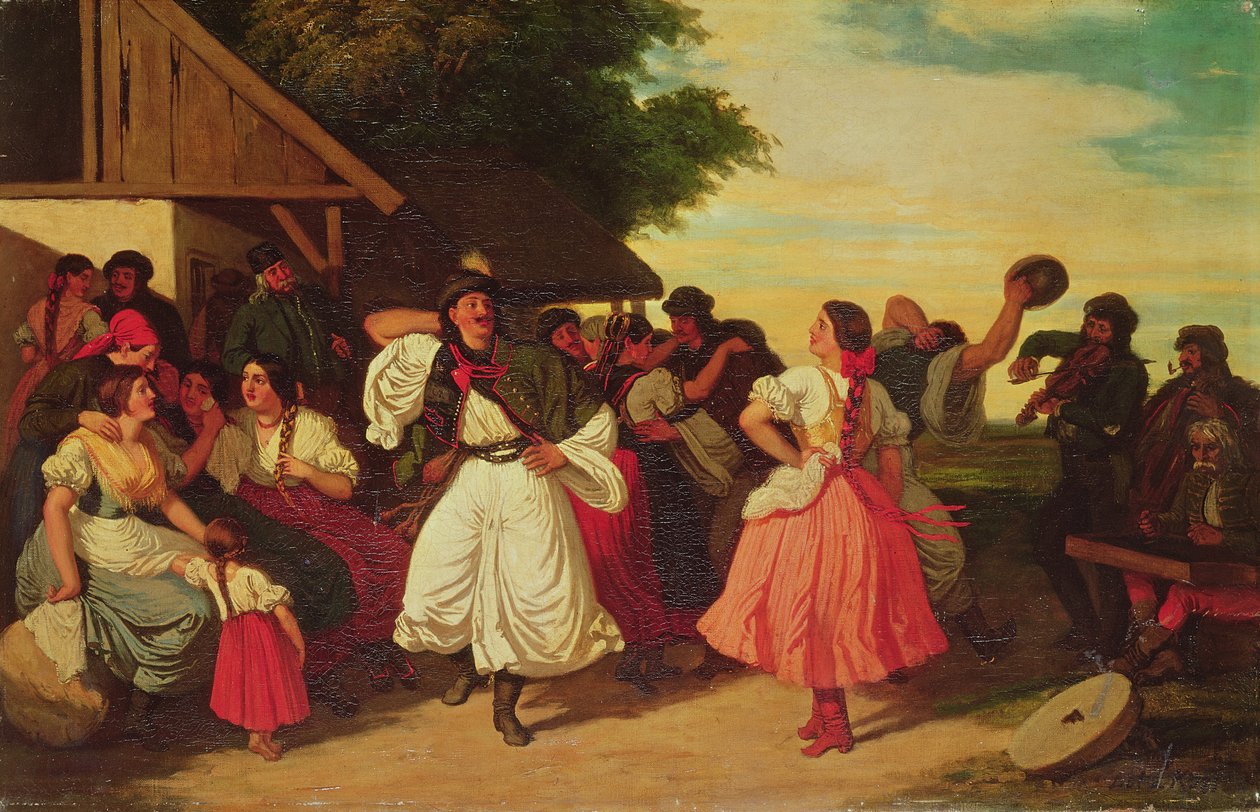 Uma festa de casamento da aldeia de Károly Lotz