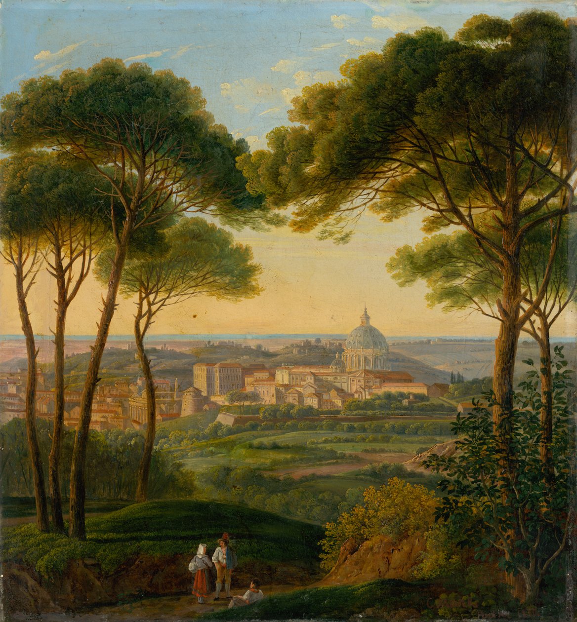 Vista de uma cidade italiana de Károly Markó the Younger