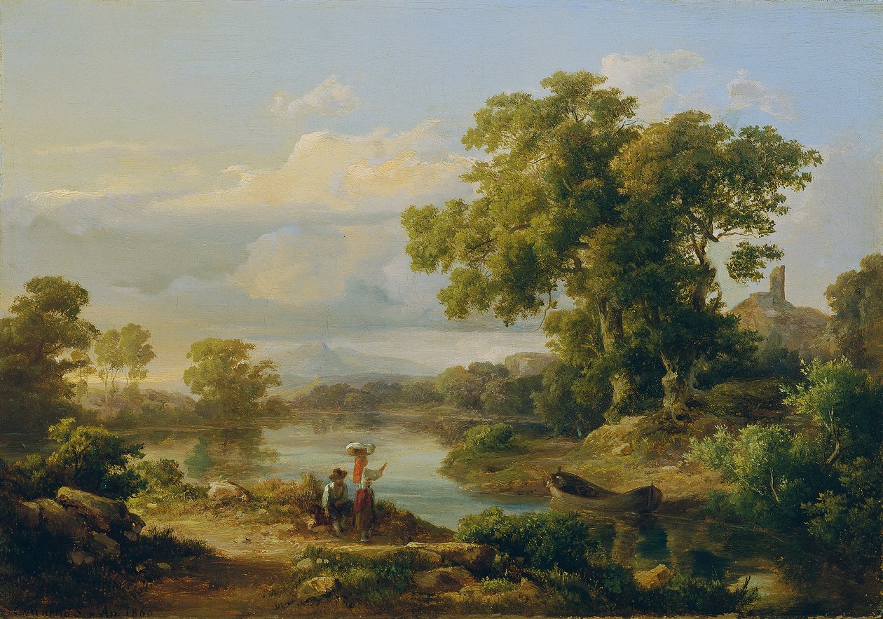 primavera pelo rio de Károly Markó d. Ä.