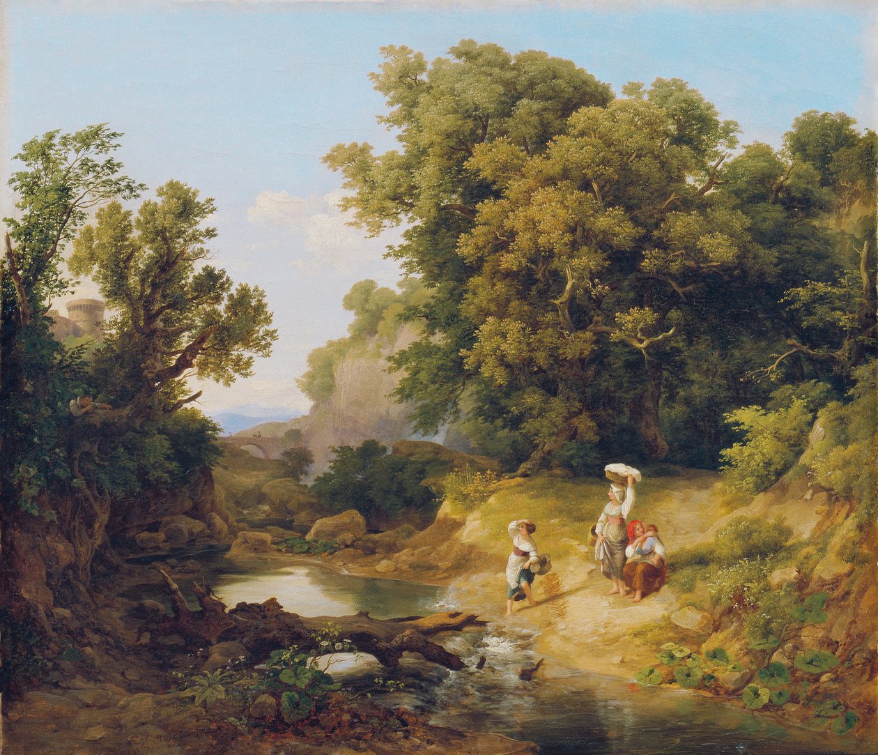 Paisagem Ideal (Paisagem Italiana) de Károly Markó d. Ä.
