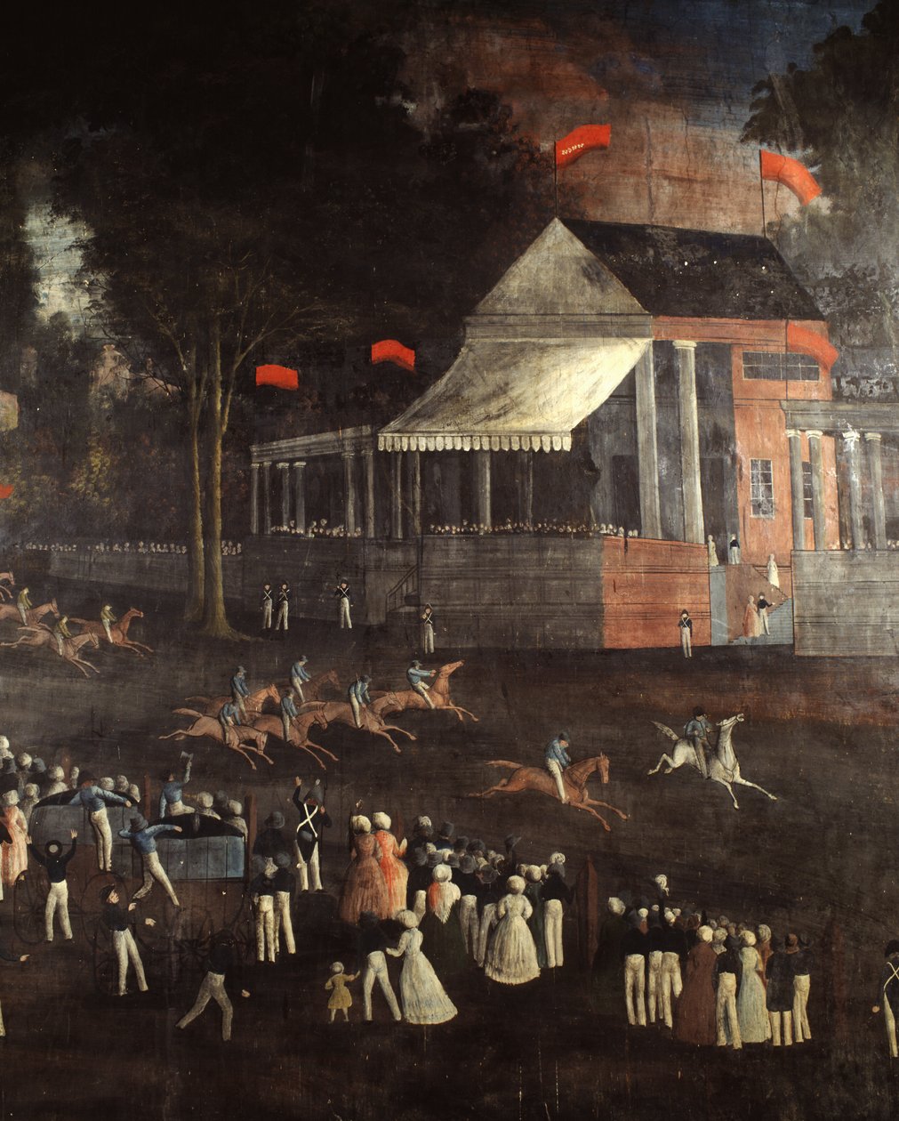Detalhe de um mural (pintura de parede) de Krua Inkhong