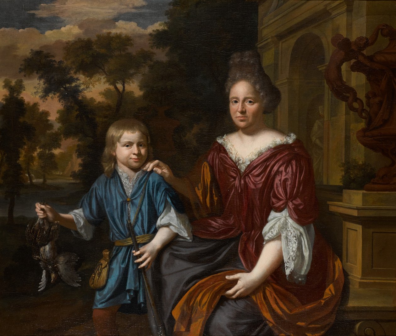 Retrato de uma mulher com um rapaz de Krzysztof Lubieniecki