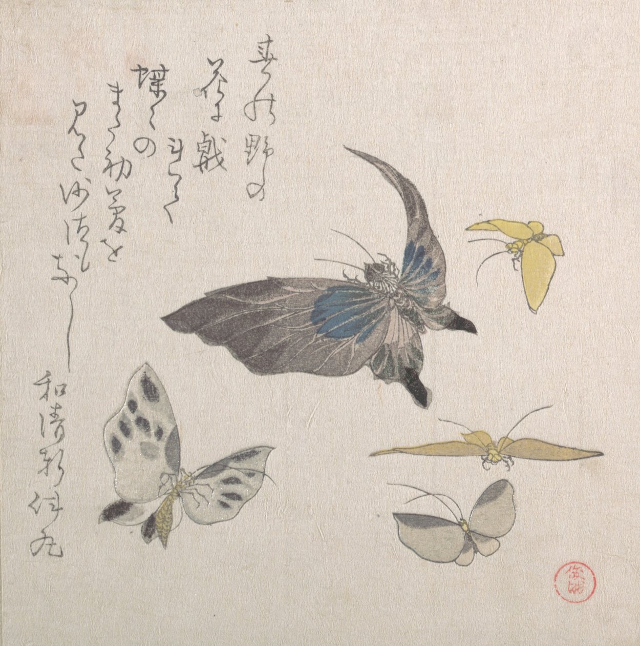 Borboletas, século XIX. de Kubo Shunman